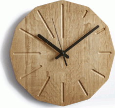 Solid Oak Wall Clock Free DXF File
