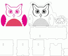 Sova Organizers 2 For Laser Cutting Free Vector File
