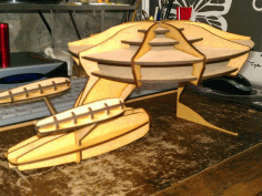 Space Ship 3d Puzzle Free DXF File