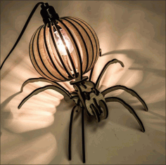 Spider Desktop Lamp Template Free DXF File