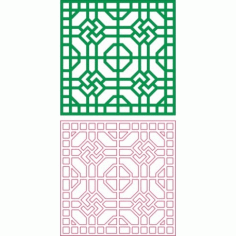 Square Design Pattern Free DXF File