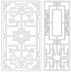 Square Hook Pattern For Laser Cut Cnc Free DXF File