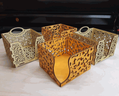 Square Napkin Holder For Laser Cutting Free Vector File