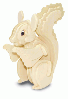 Squirrel 3d Puzzle Free DXF File