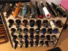 Stackable Pen Holder Display Stand Laser Cut Free DXF File
