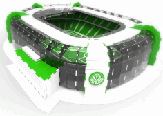 Stadium For Laser Cutting Free DXF File