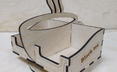 Stand For Tea Bags For Laser Cutting Free DXF File
