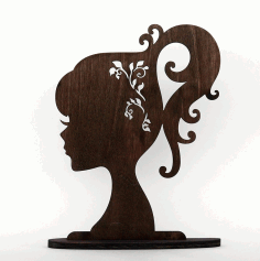 Stands For Jewelry Fairy And Flower For Laser Cutting Free Vector File