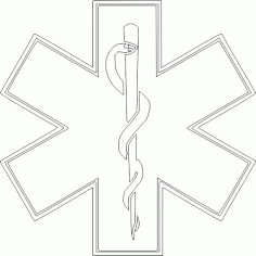 Star Of Life Logo Free DXF File