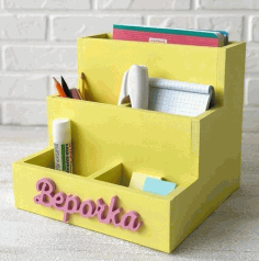 Stationery Organiser File Holder For Laser Cutting Free Vector File