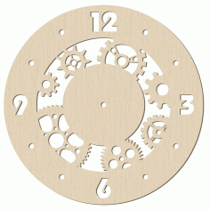 Steampunk Wall Clock Gear Clock Wall Decor For Laser Cut Free Vector File