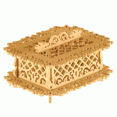 Storage Basket Wooden Free DXF File