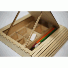 Storage Box For Students Pen And Pencil Organizer Laser Cut Free DXF File