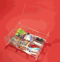 Storage Box With Partitions Acrylic 3mm For Laser Cut Free DXF File