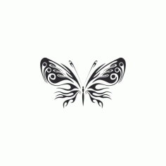 Stylized Butterfly Free DXF File