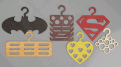 Super Hero Hangersting For Laser Cut Free Vector File