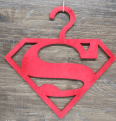 Superman Clothing Hanger For Laser Cut Free Vector File