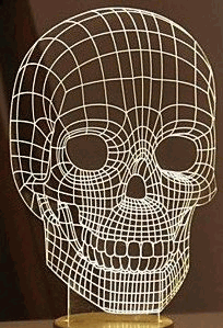 Svetilnik 3d Cherep For Laser Cutting Free Vector File