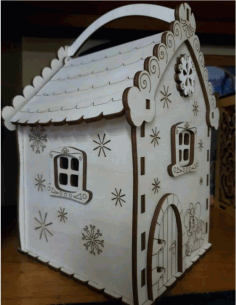 Sweet Candy House Layout For Laser Cut Free Vector File