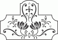 Swirl Floral Design Free DXF File
