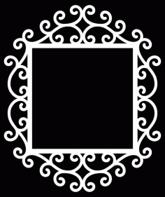 Swirly Frame 3 By Bird Free DXF File