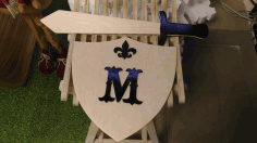 Sword And Shield 6mm For Laser Cut Free Vector File