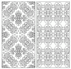 Symmetrical Pattern Panel Screen For Laser Cut Cnc Free DXF File