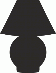 Table Lamp Sketch Silhouette Free DXF File