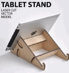 Tablet Stand Laser Cutter Project Plan Free DXF File