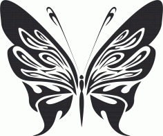 Tattoo Tribal Butterfly 255 Free DXF File