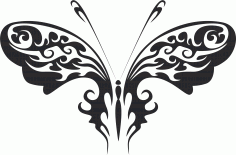 Tattoo Tribal Butterfly 444 Free DXF File