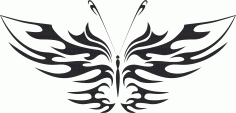 Tattoo Tribal Butterfly Free DXF File