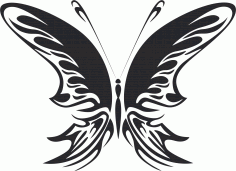 Tattoo Tribal Butterfly Metal Art 99 Free DXF File