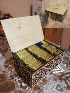 Tea Box Template For Laser Cut Free Vector File