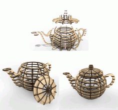 Tea House 3d Maker Layout For Laser Cutting Free DXF File