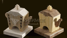 Tea Houses Model For Laser Cut Free Vector File