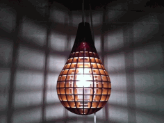 Teardrop Pendant Light Laser Cut Free DXF File