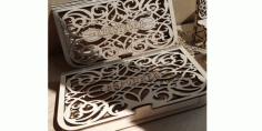 Template Laser Cut Folding Box Free DXF File