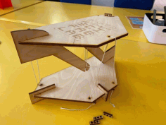 Tensegrity Table 5mm Plywood For Laser Cut Free DXF File