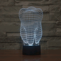 Tooth Shape 3d Lamp Vector Model Template Free Vector File