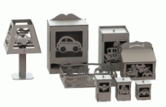 Transport Lamp Model For Laser Cutting Free Vector File