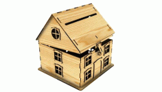 Treasury House For Laser Cutting Free Vector File