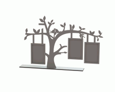 Tree Frame Laser Cut Free DXF File
