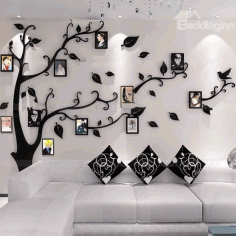 Tree Photo Frame Drawing For Laser Cutting Free Vector File
