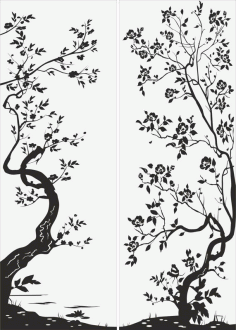 Tree Sandblast Pattern Free Vector File