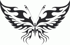 Tribal Butterfly Art 11 Free DXF File