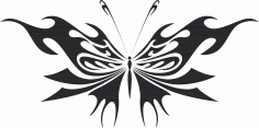 Tribal Butterfly Art 14 Free DXF File