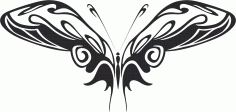 Tribal Butterfly Art 15 Free DXF File