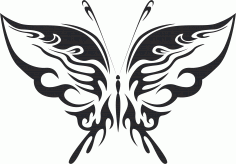Tribal Butterfly Art 19 Free DXF File