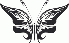 Tribal Butterfly Art 25 Free DXF File